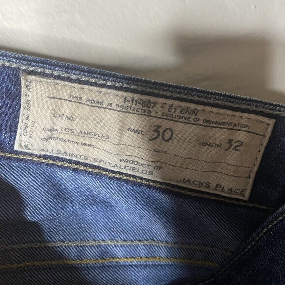 All saints Jacks Place Womens Size 30/32 Skinny Jeans Distressed Medium Wash - Picture 5 of 14